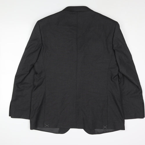 Marks and Spencer Mens Grey Polyester Jacket Suit Jacket Size 44 Regular