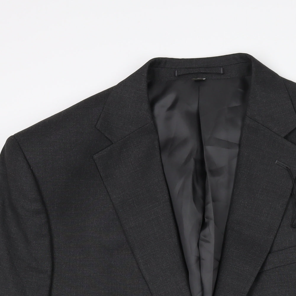Marks and Spencer Mens Grey Polyester Jacket Suit Jacket Size 44 Regular