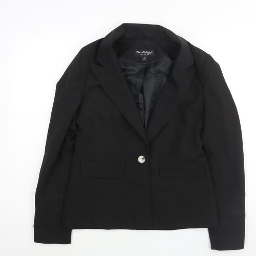 Miss Selfridge Womens Black Polyester Jacket Suit Jacket Size 10