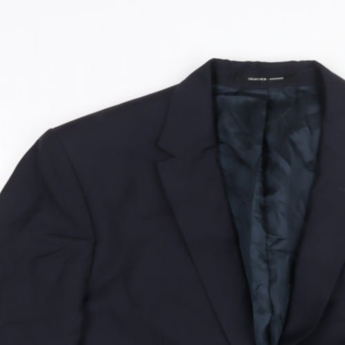 Selected Homme Mens Blue Polyester Jacket Suit Jacket Size 40 Regular