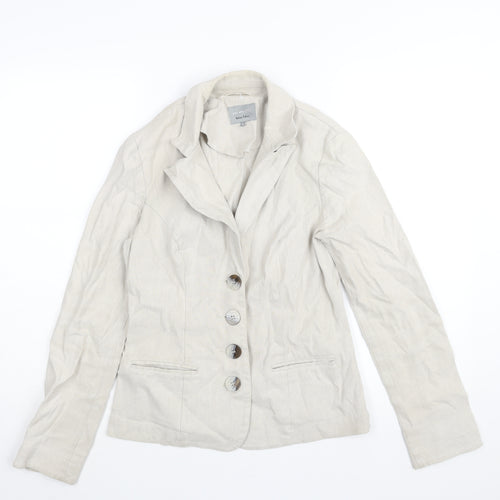Per Una Womens Beige Jacket Blazer Size 10 Button