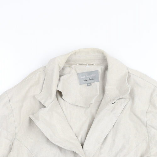 Per Una Womens Beige Jacket Blazer Size 10 Button