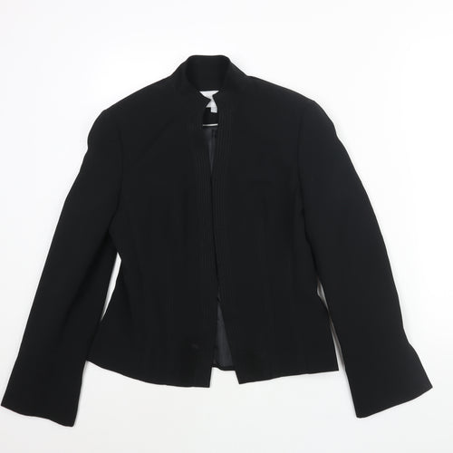 NEXT Womens Black Jacket Size 12 Hook & Eye - Vented Cuffs