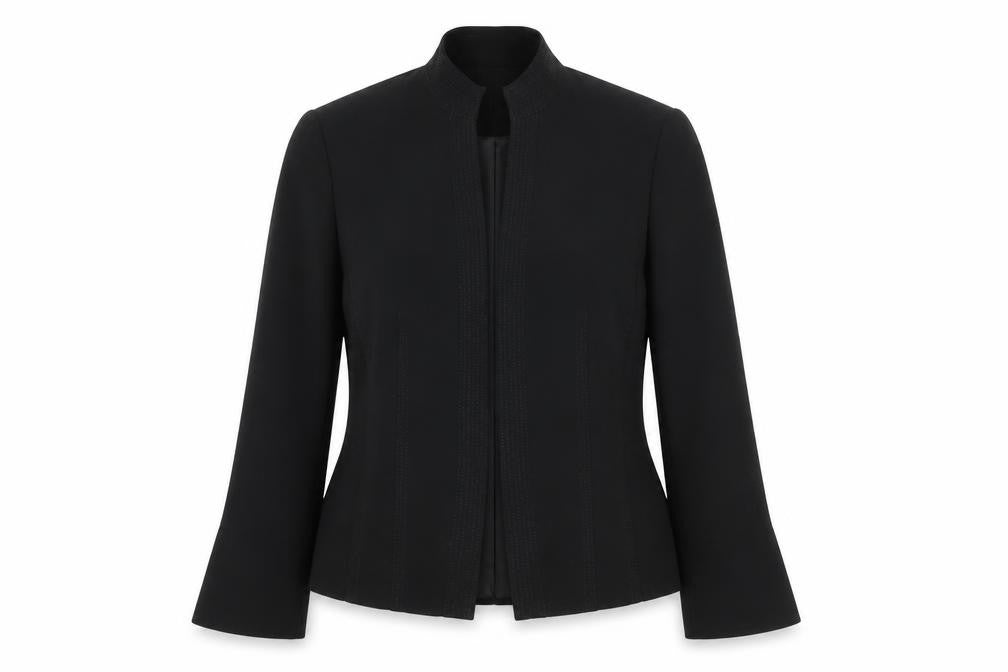 Next Womens Black Jacket Size 12 Hook & Eye - Vented Cuffs