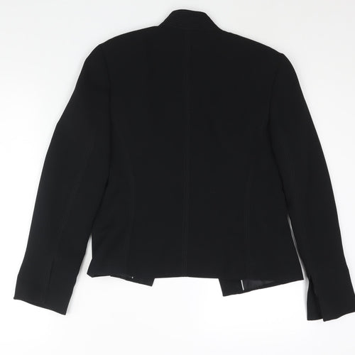 NEXT Womens Black Jacket Size 12 Hook & Eye - Vented Cuffs