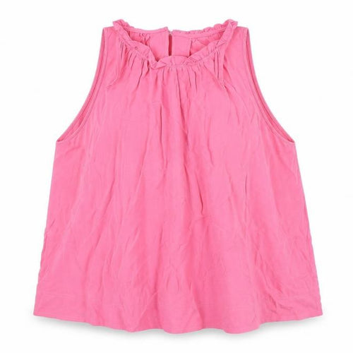 Marks and Spencer Womens Pink Polyester Camisole Blouse Size 16 Round Neck - Frill