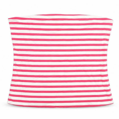Marks and Spencer Womens Pink Striped Cotton Basic Blouse Size XL Square Neck - Bandeau