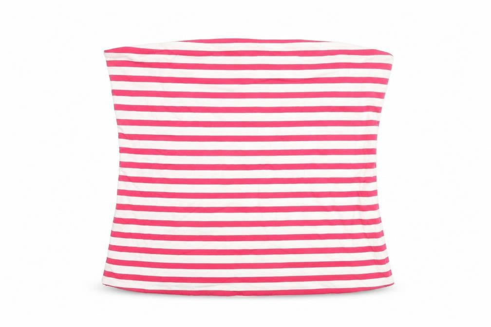 Marks and Spencer Womens Pink Striped Cotton Basic Blouse Size XL Square Neck - Bandeau