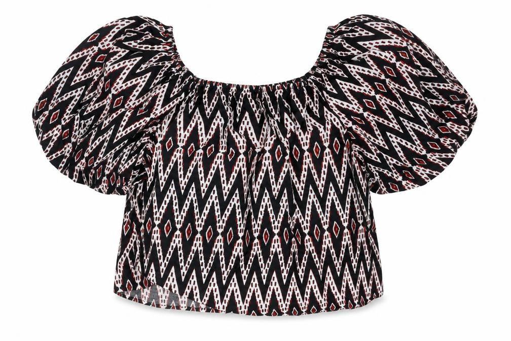Marks & Spencer Womens Multicoloured Geometric Polyester Basic Blouse Size 20 Round Neck - Rouched