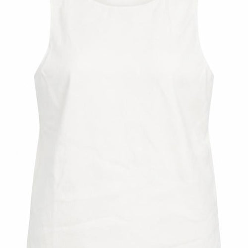 Marks an]d Womens Ivory Round Neck Acrylic Vest Jumper Size 18