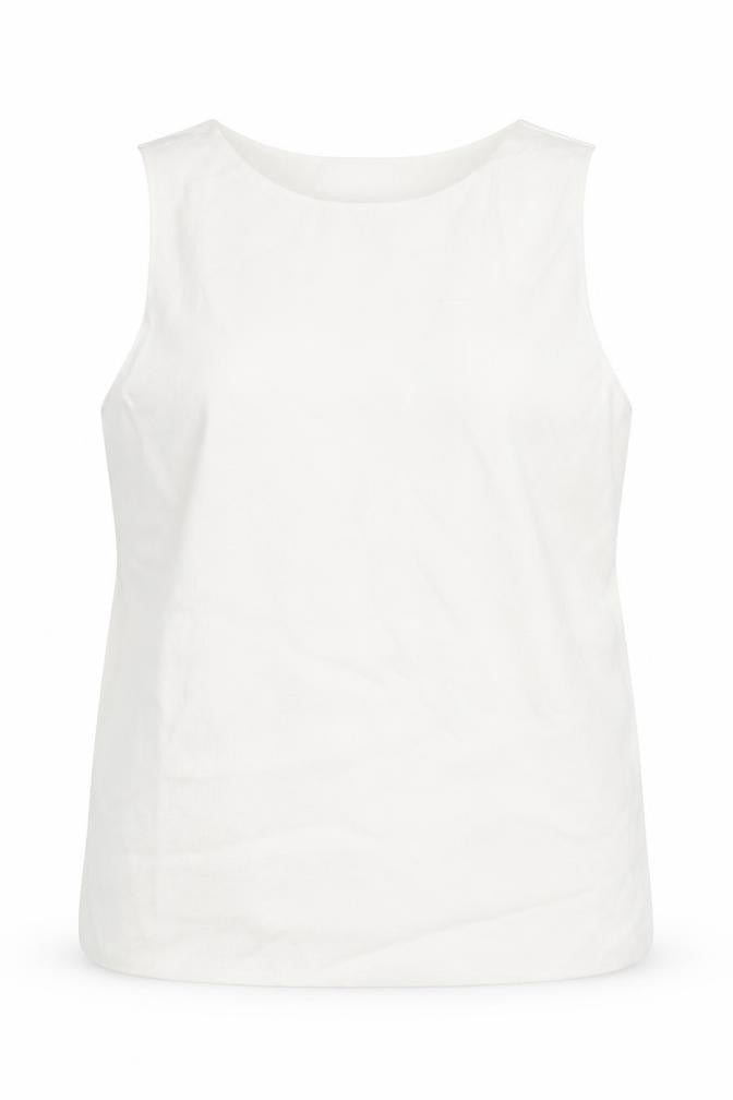 Marks an]d Womens Ivory Round Neck Acrylic Vest Jumper Size 18