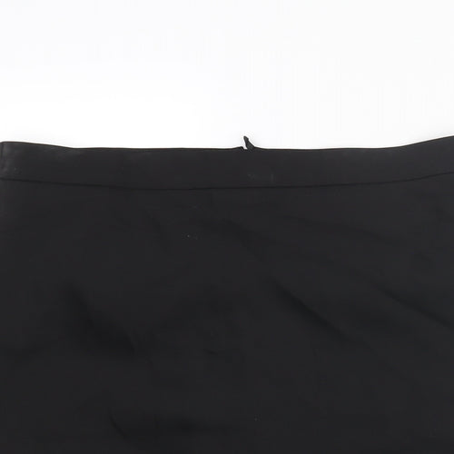 Hallhuber Womens Black Polyester Straight & Pencil Skirt Size 16 Zip