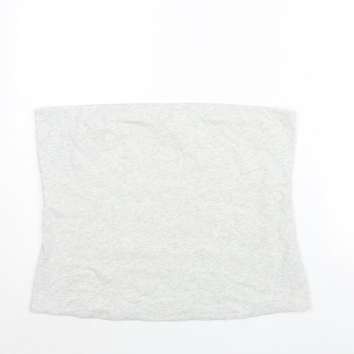 Marks and Spencer Womens Grey Cotton Basic Blouse Size XL Square Neck - Bandeau