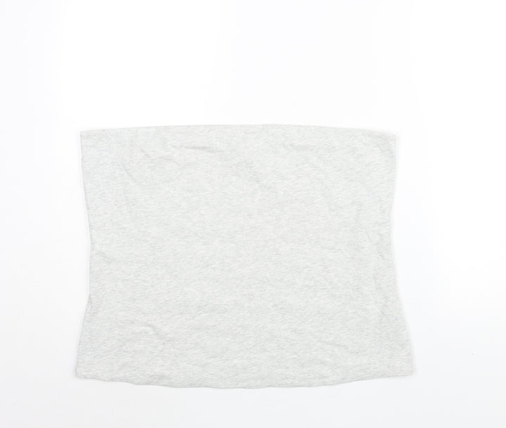 Marks and Spencer Womens Grey Cotton Basic Blouse Size XL Square Neck - Bandeau