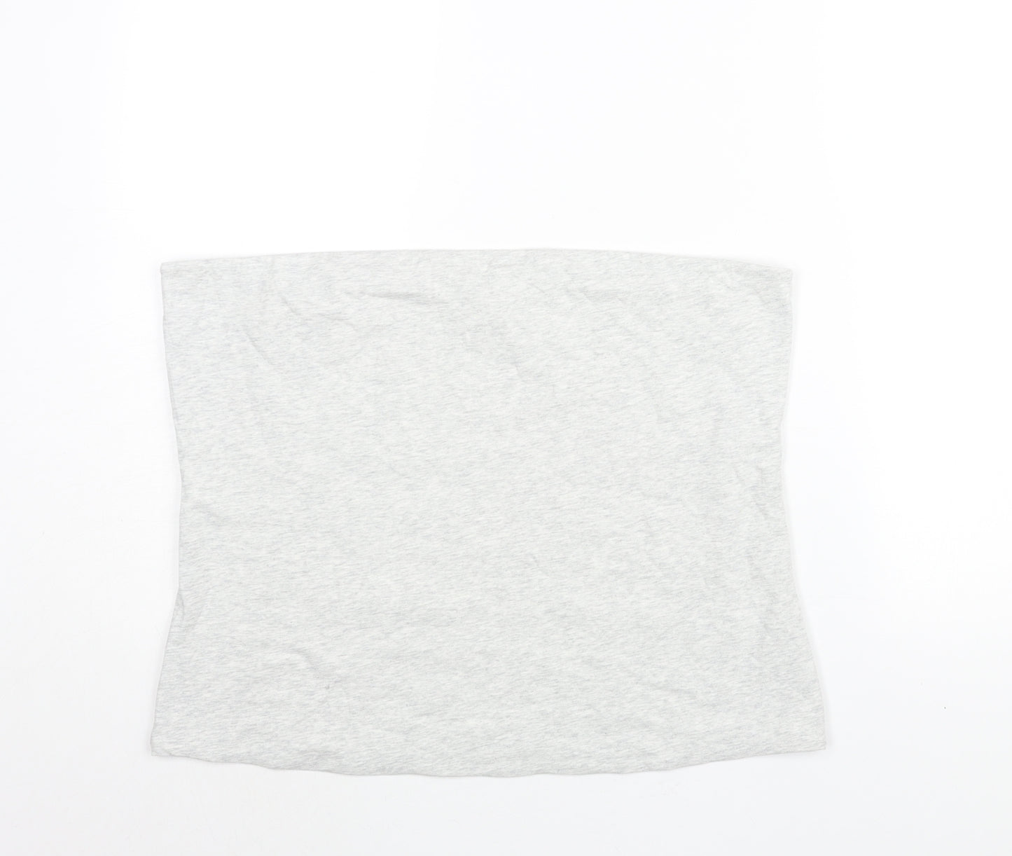 Marks and Spencer Womens Grey Cotton Basic Blouse Size XL Square Neck - Bandeau
