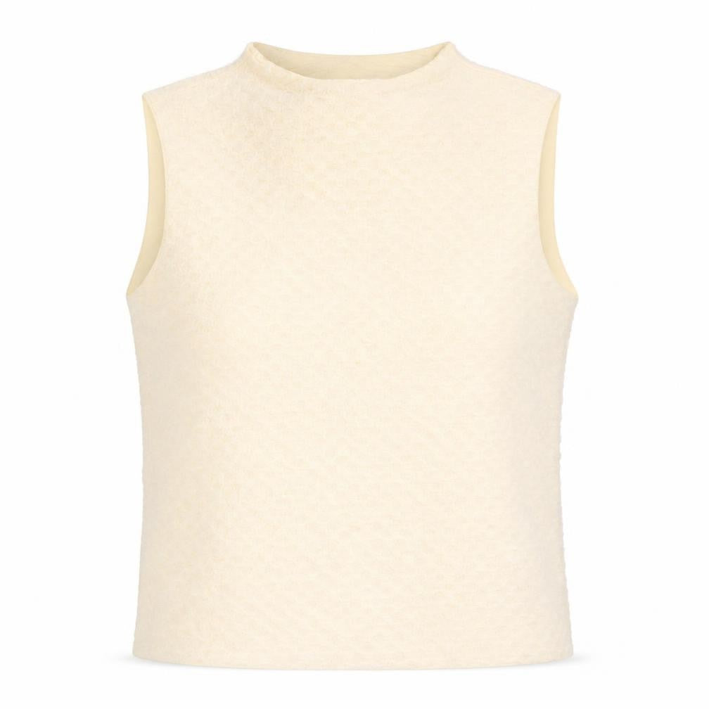 Marks and Spencer Womens Beige Polyester Camisole Blouse Size 24 Round Neck - Textured