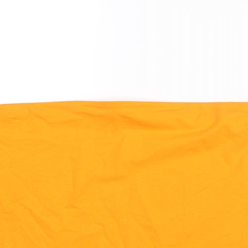Marks and Spencer Womens Orange Cotton Basic Blouse Size XL Square Neck - Bandeau