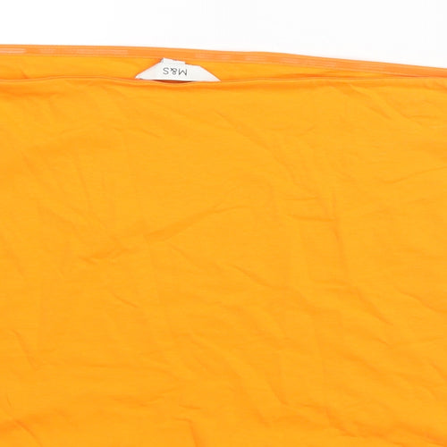 Marks and Spencer Womens Orange Cotton Basic Blouse Size XL Square Neck - Bandeau