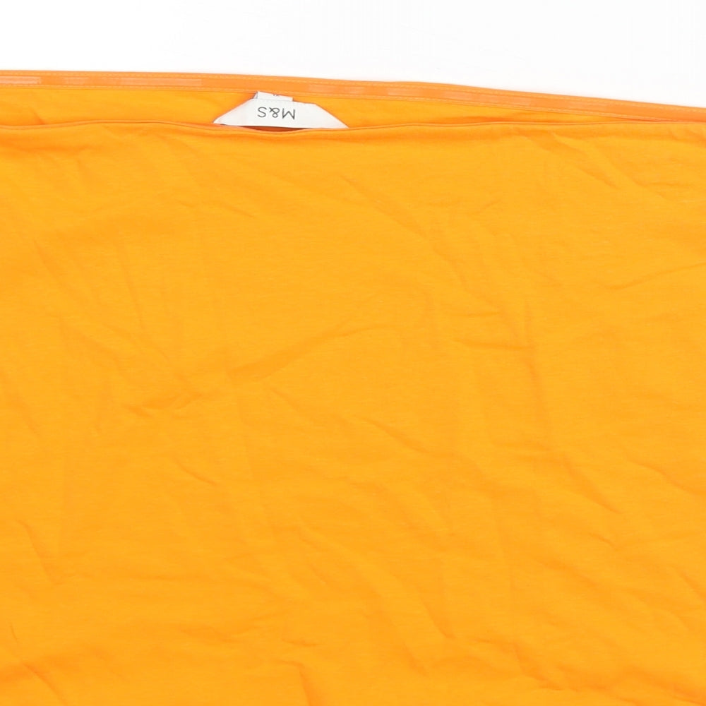 Marks and Spencer Womens Orange Cotton Basic Blouse Size XL Square Neck - Bandeau
