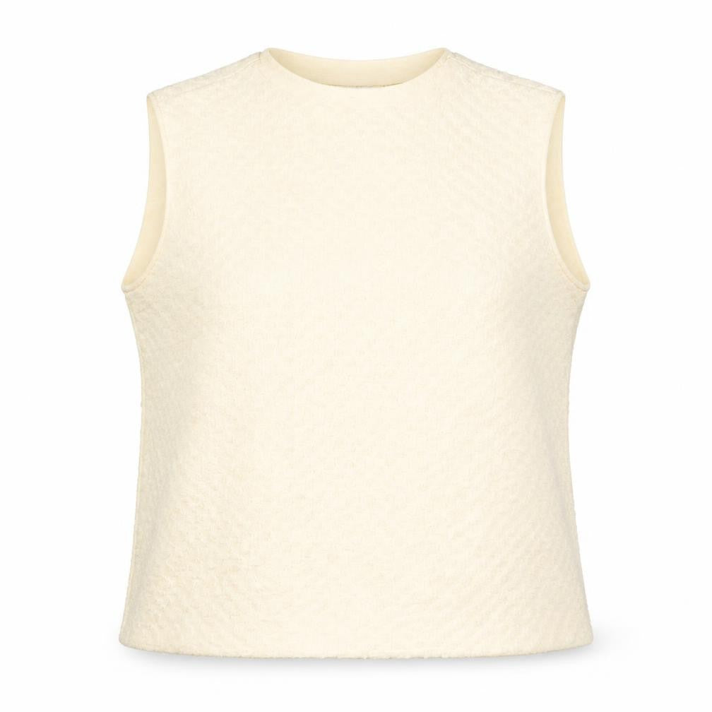 Marks and Spencer Womens Beige Polyester Camisole Blouse Size 24 Round Neck - Textured