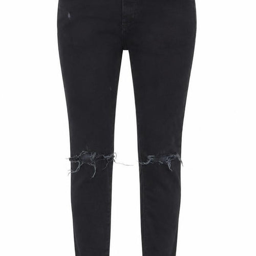 Topshop Womens Black Cotton Skinny Jeans Size 26 in L32 in Regular Zip