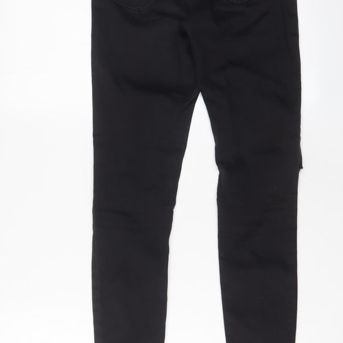 Topshop Womens Black Cotton Skinny Jeans Size 26 in L32 in Regular Zip