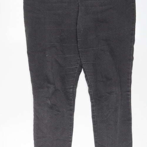 Marks and Spencer Womens Grey Cotton Jegging Jeans Size 14 L29 in Regular