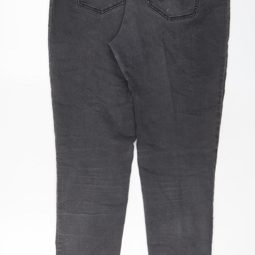 Marks and Spencer Womens Grey Cotton Jegging Jeans Size 14 L29 in Regular
