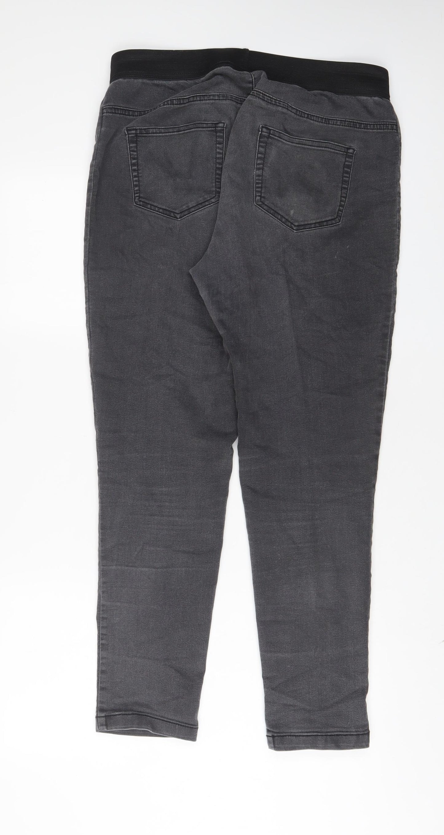 Marks and Spencer Womens Grey Cotton Jegging Jeans Size 14 L29 in Regular