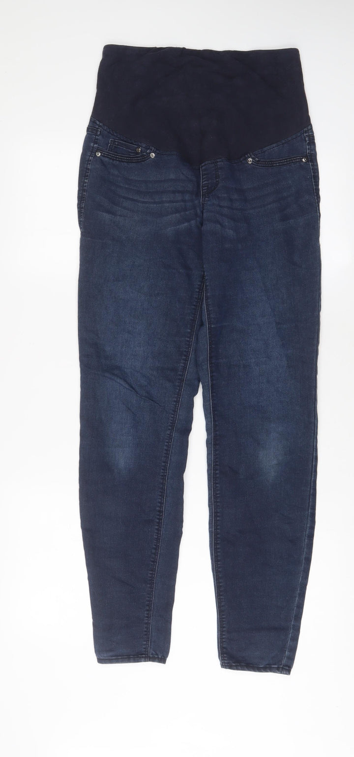 H&M Womens Blue Cotton Skinny Jeans Size 10 L30 in Regular