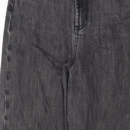 ASOS Womens Grey Cotton Mom Jeans Size 25 in L30 in Regular Zip