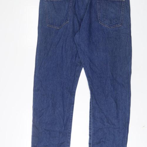 Paul Smith Mens Blue Cotton Straight Jeans Size 38 in L30 in Regular Zip