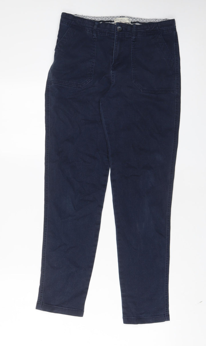 F&F Womens Blue Cotton Skinny Jeans Size 8 L28 in Regular Zip