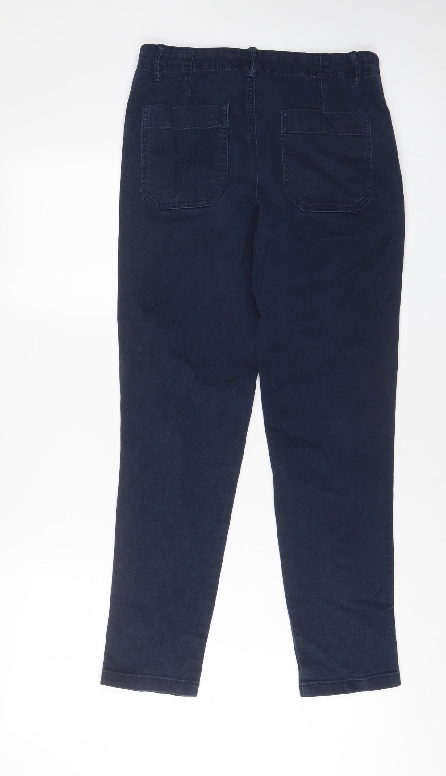 F&F Womens Blue Cotton Skinny Jeans Size 8 L28 in Regular Zip