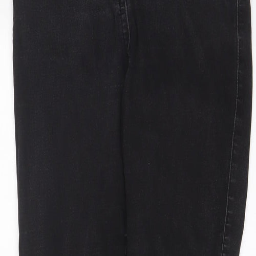 Matalan Womens Black Cotton Skinny Jeans Size 10 L26 in Regular Zip