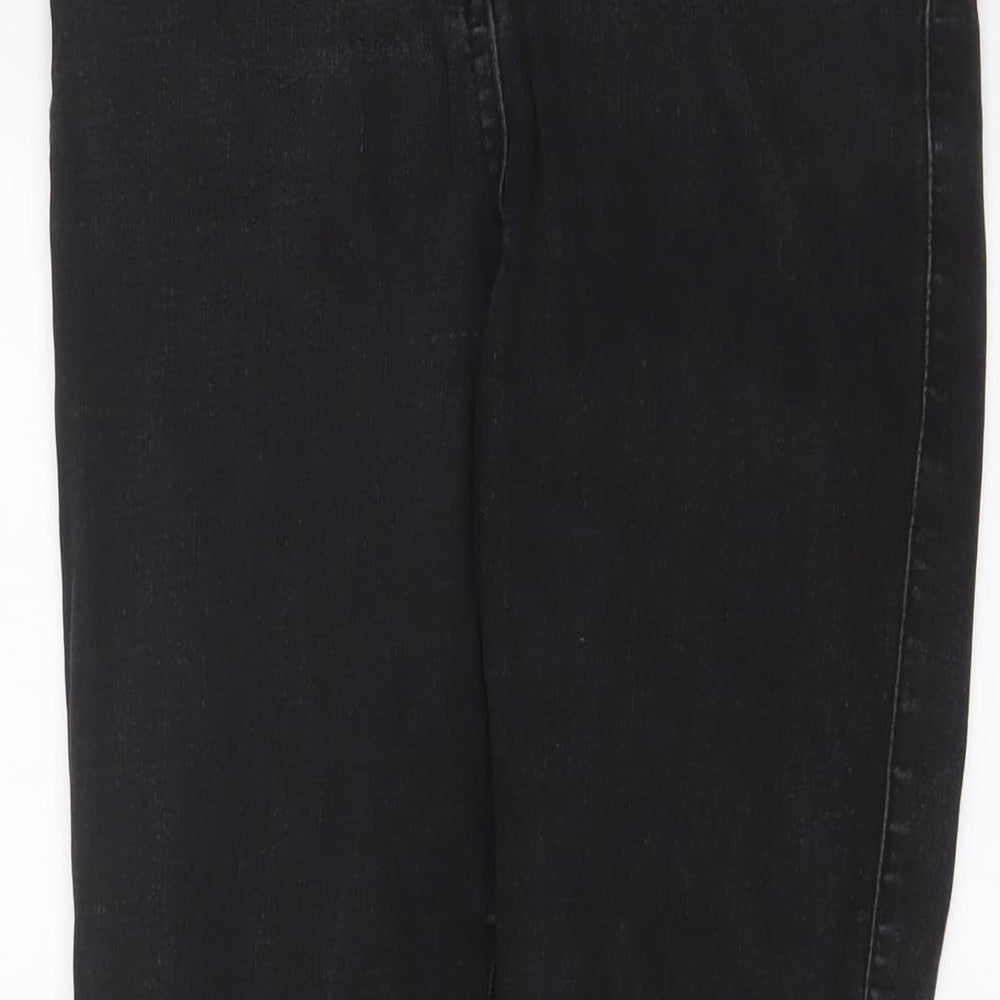 Matalan Womens Black Cotton Skinny Jeans Size 10 L26 in Regular Zip