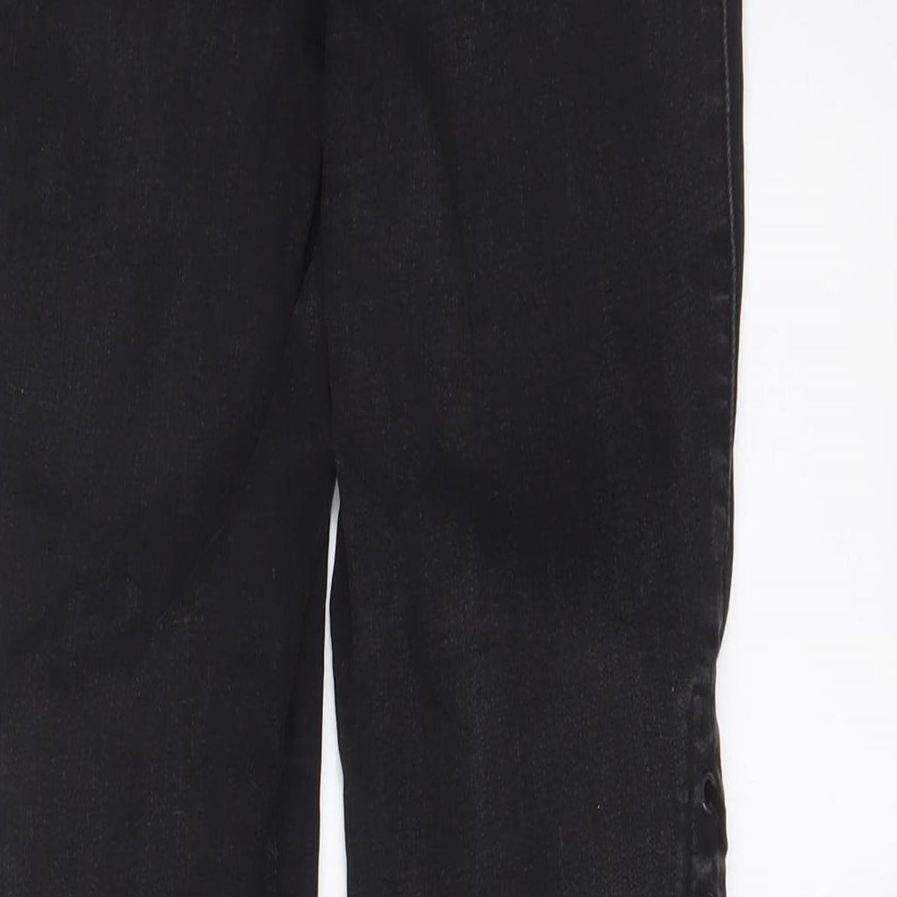 Matalan Womens Black Cotton Skinny Jeans Size 10 L26 in Regular Zip