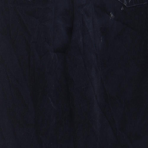 Peter Christan Mens Blue Cotton Trousers Size 44 in L34 in Regular Zip - Long Leg