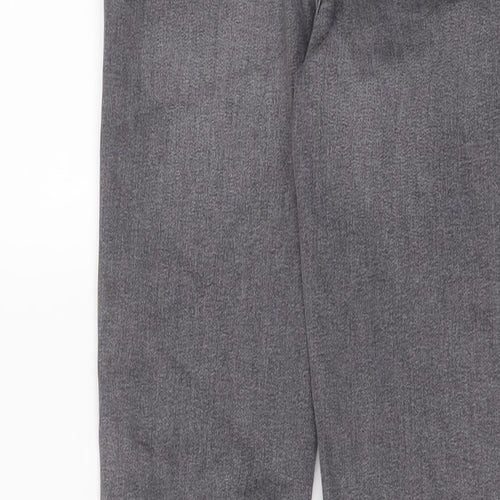 Marks and Spencer Womens Red Cotton Straight Jeans Size 8 L29 in Slim Zip