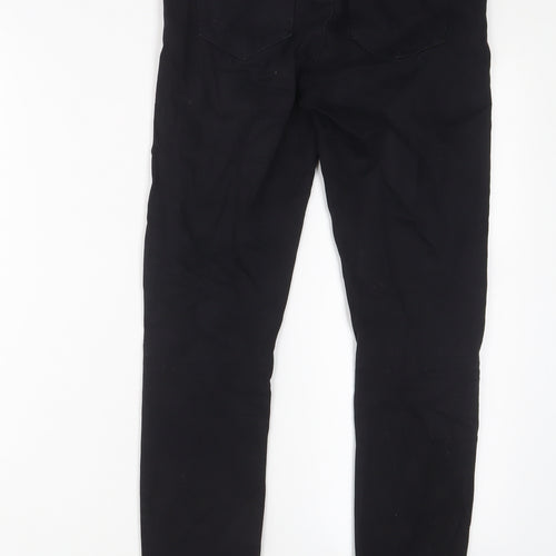 River Island Womens Black Cotton Skinny Jeans Size 10 L28 in Regular Zip