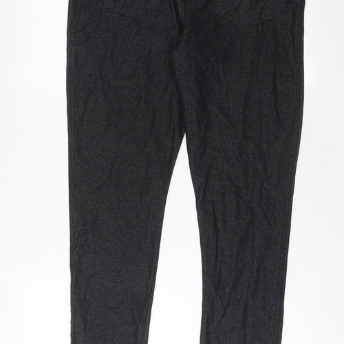 Select Womens Black Floral Cotton Jegging Jeans Size 18 L29 in Regular - Embroidered