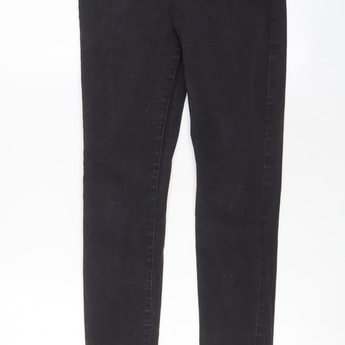 Denim & Co. Womens Grey Cotton Skinny Jeans Size 10 L31 in Regular Zip