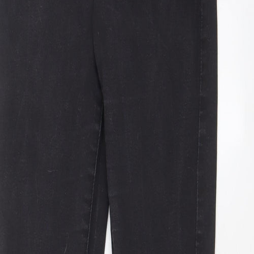 Denim & Co. Womens Grey Cotton Skinny Jeans Size 10 L31 in Regular Zip
