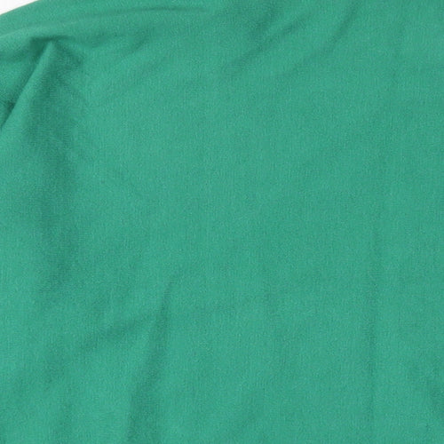 M&Co Womens Green Boat Neck Polyester Pullover Jumper Size 14 - Buttons