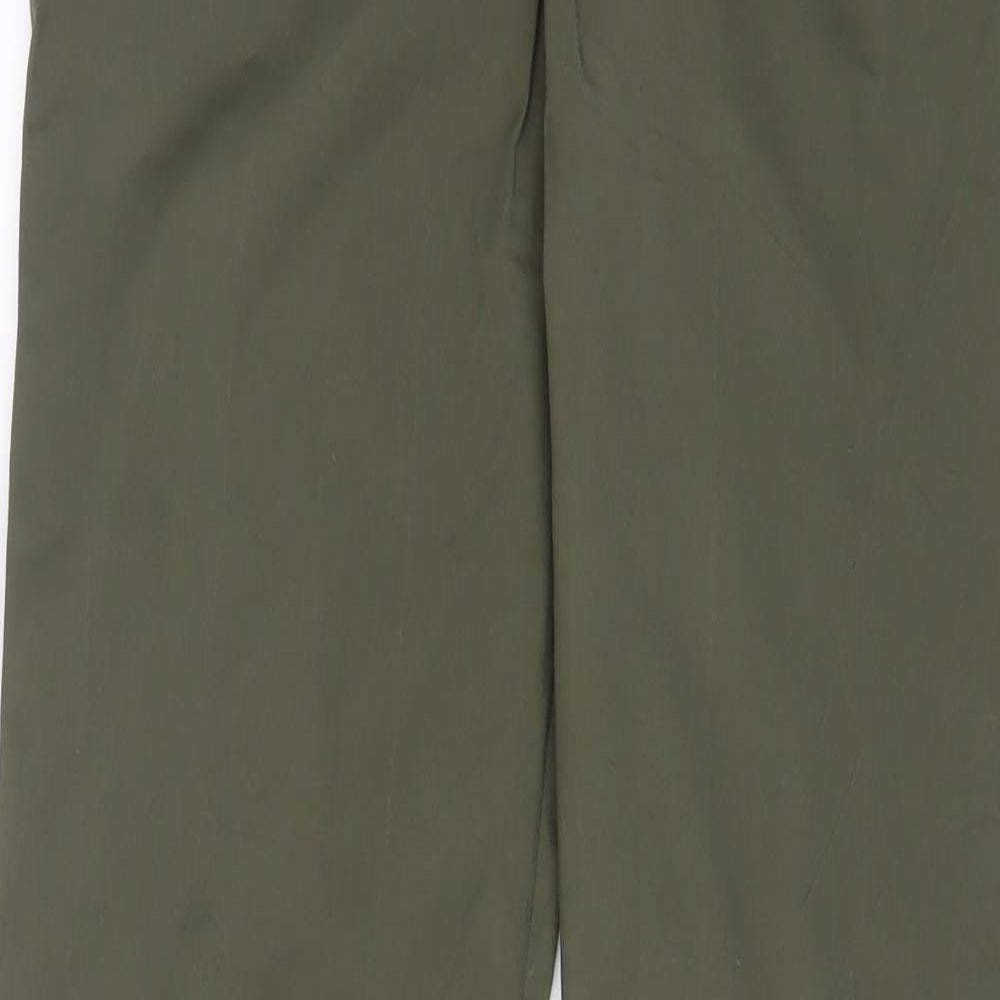 Marks and Spencer Mens Green Cotton Trousers Size S L33 in Regular Drawstring - Long Leg