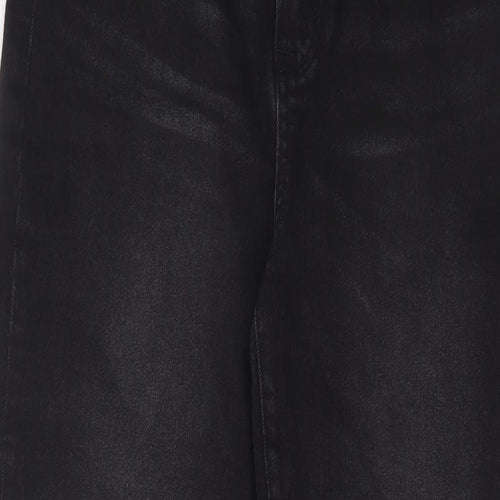 Pep&Co Womens Black Cotton Straight Jeans Size 12 L28 in Regular Zip
