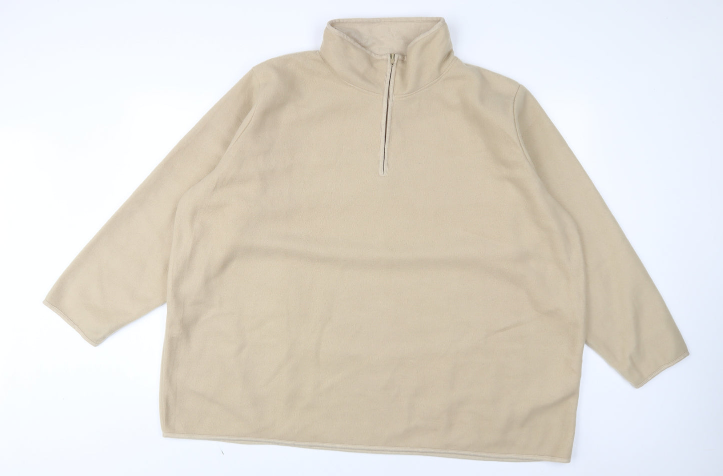 Naeville Womens Beige Polyester Pullover Sweatshirt Size 30 Zip - 1/2 Zip