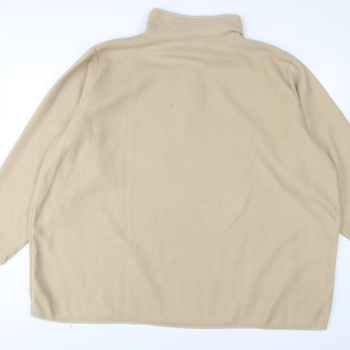 Naeville Womens Beige Polyester Pullover Sweatshirt Size 30 Zip - 1/2 Zip
