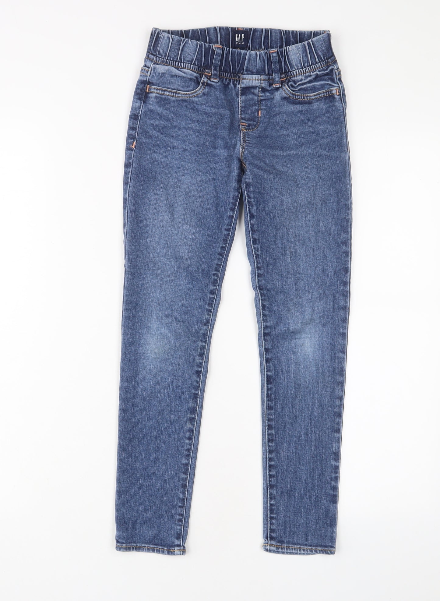 Gap Girls Blue Cotton Jegging Jeans Size 8 Years L23 in Regular Pullover