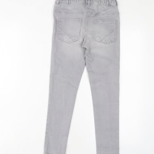 NEXT Girls Grey Cotton Jegging Jeans Size 9 Years L23 in Regular Pullover